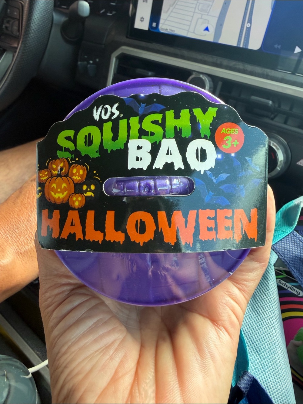 Squishy Bao Halloween Purple Stress Toy